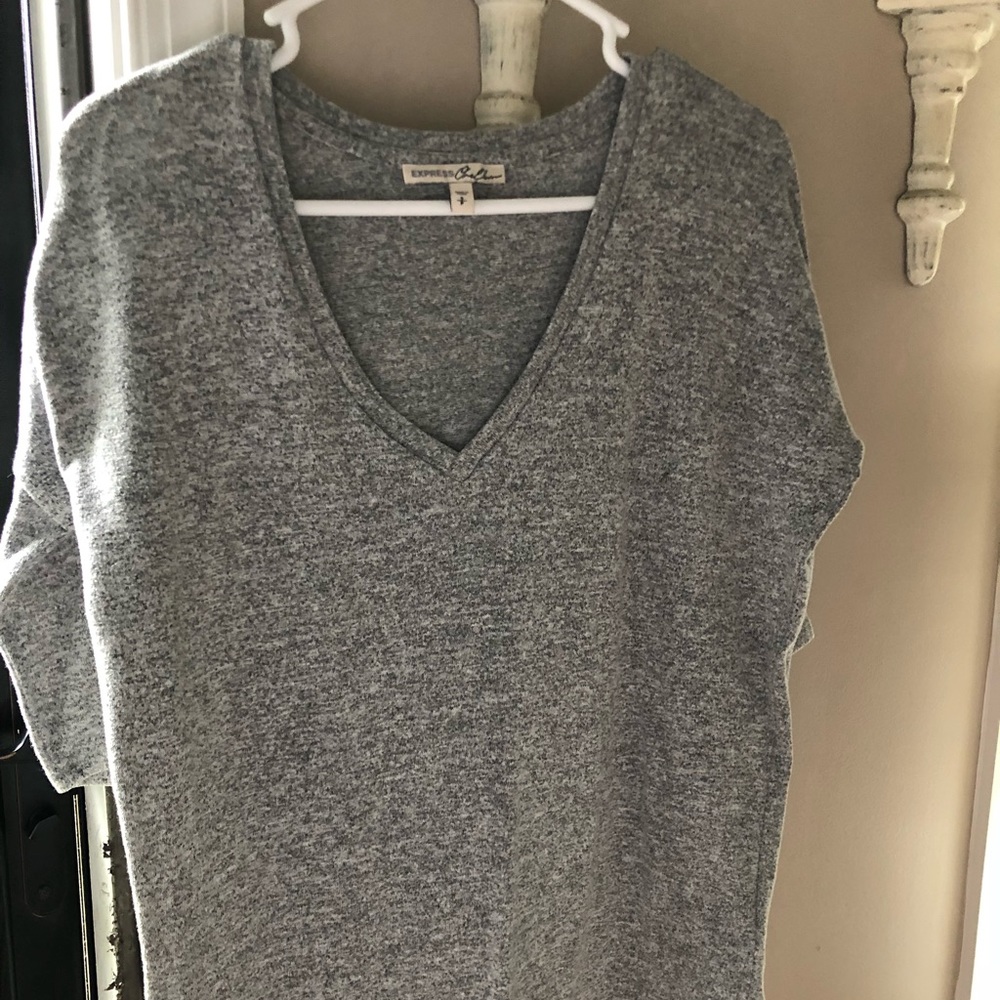 Express Grey quarter sleeve top
